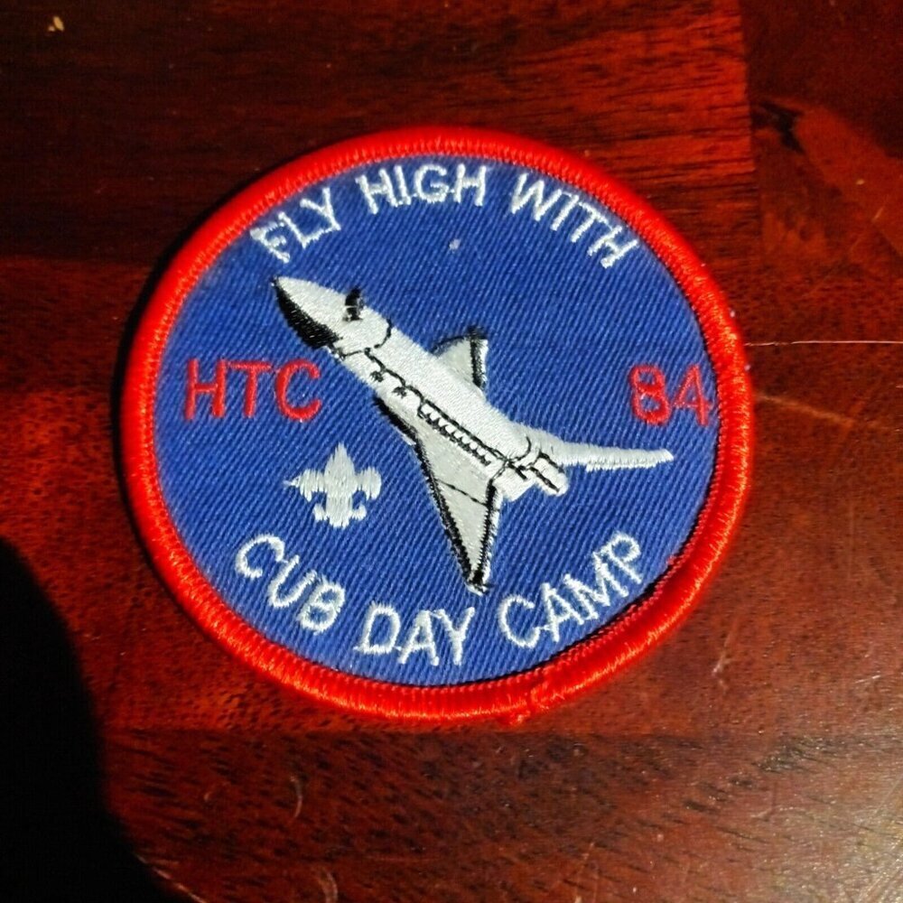 Cub Scout Day Camp Year Patch HTC 1984 Vintage Space Shuttle